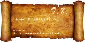 Tauer Krisztián névjegykártya