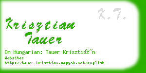 krisztian tauer business card